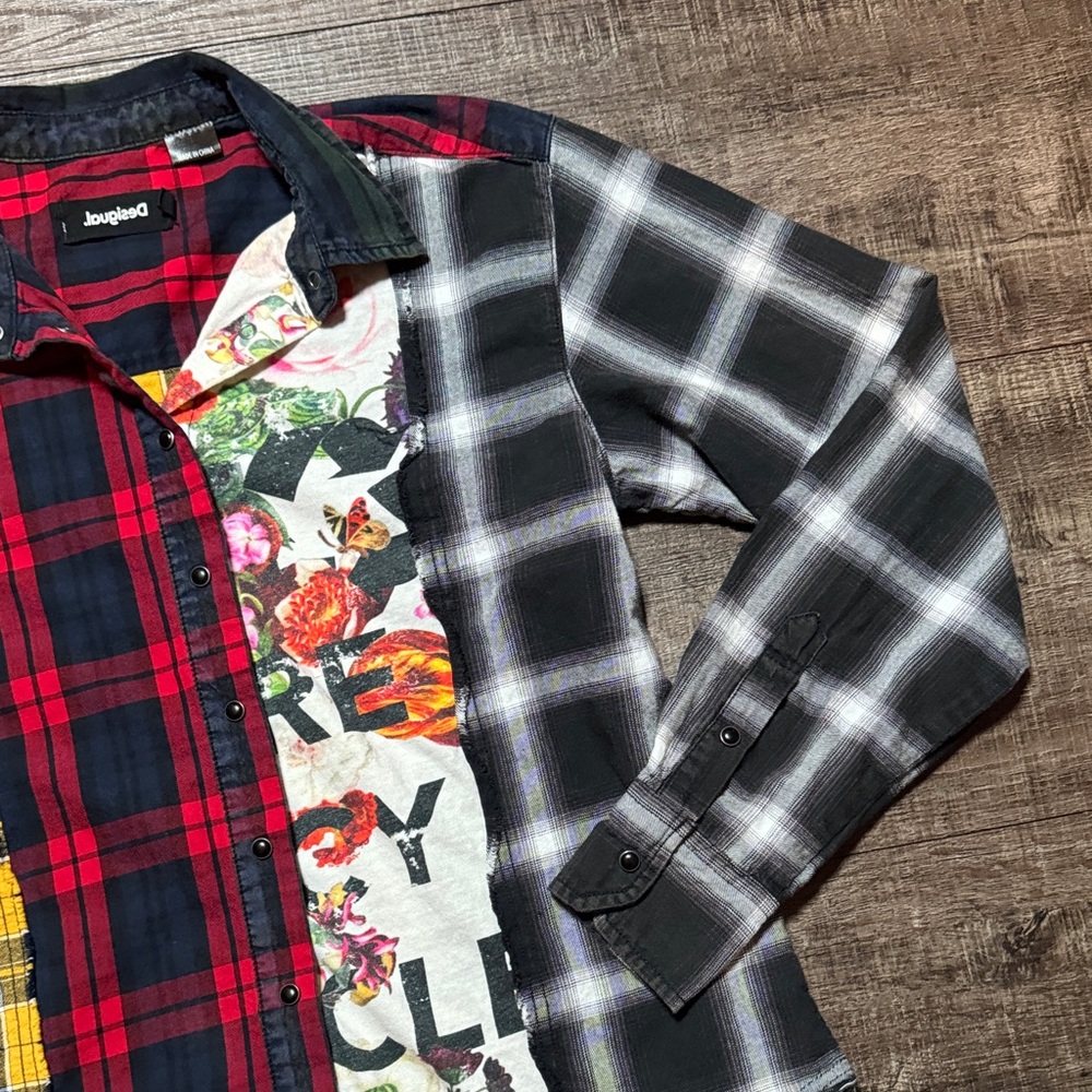 Desigual Women's Multicolor Patchwork Long Sleeve… - image 3